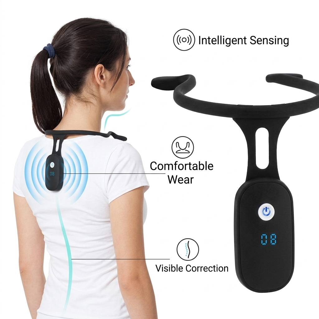 Posture Corrector Back - Posture Adjuster LCD Display Silicone Back
