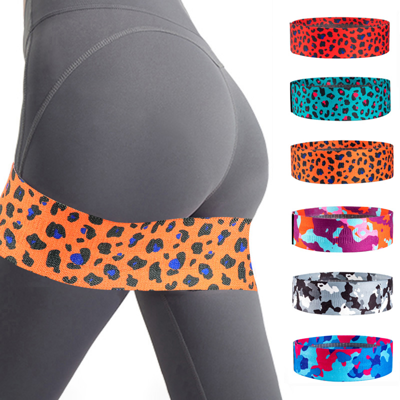 Leopard Print Booty Bands, Non - đánh giá và giá Yoga Fitness Resistance Band